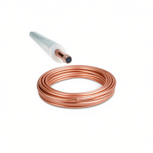 Rouleau de 10 m de tuyau en cuivre isolé de 3/8 po, épaisseur 1 mm, pour systèmes CVC, pièces de climatisation - Product Image 2