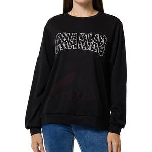 เสื้อสเวตเตอร์พิมพ์ลายสำหรับผู้หญิงเสื้อผ้าแนวสตรีทเสื้อสเวตเตอร์พิมพ์ลายสำหรับผู้หญิงโอเวอร์ไซส์แฟชั่น - Product Image 1