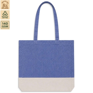 กระเป๋าโท้ทผ้าฝ้ายรีไซเคิลผสมเนื้อเมลันจ์ 140 GSM แบบกำหนดเอง พร้อมฐานธรรมชาติ ข้างกระเป๋ามีกัสเซ็ต สายสะพายไหล่ สำหรับใช้เป็นถุงช้อปปิ้งเพื่อการส่งเสริมการขายและขายปลีก รุ่น SS289 - Product Image 3