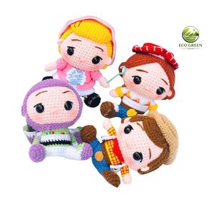 Handgefertigtes Häkel-Schweinchen-Cupcake-Spielzeug aus Wolle, Weiche Tier- und Naturthemen-Puppe in Anpassbarer Größe für Kinder von 0-6 Monaten - Product Image 5
