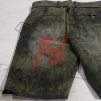 Shorts en cuir suédé pour hommes, personnalisés OEM, respirants, style streetwear, vente chaude, vêtements en cuir pour hommes