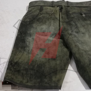 Pantalones Cortos Lederhosen de Cuero de Gamuza Personalizados para Hombre, Transpirables, de Alta Calidad, Estilo Urbano, en Oferta - Product Image 5