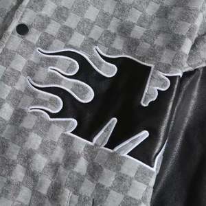 Vente en gros manteau zippé à couverture complète veste universitaire style homme ensembles de mode vestes boutonnées quantité grande taille - Product Image 4