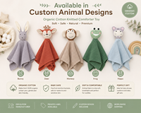 Doudou Lapin en Coton Bio pour Bébé, Couverture de Sécurité Douce en Peluche, Écologique, Idéal pour Nouveau-nés 0-24 Mois, Unisexe