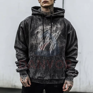 Sweat-shirt à capuche en molleton pour homme en gros, manches longues, simple, streetwear, design personnalisé, sweat-shirt pour homme - Product Image 5