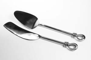 Ensemble de serveur et de couteau à gâteau en métal, qualité supérieure luxueuse, ensemble de serveur à gâteau en métal haut de gamme - Product Image 2