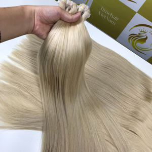 Extensions de cheveux humains vierges bruts vietnamiens blonds exquis de 24 pouces, double trame, lisses comme de la soie, sans effort - Product Image 1