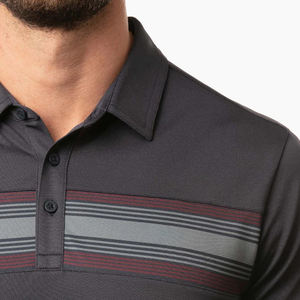 เสื้อโปโลผ้าฝ้ายโพลีเอสเตอร์สำหรับผู้ชายเสื้อคอปกสีแบบถักแขนสั้นแบบกำหนดเอง - Product Image 6