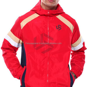เสื้อแจ็คเก็ตกันลมแบบมีฮู้ดน้ำหนักเบา ระบายอากาศได้ดี สำหรับผู้ชายไซส์ใหญ่  ผ้าโพลีเอสเตอร์พิมพ์ลายไร้รอยต่อ  พร้อมกางเกงขายาว  ชุดลำลองสำหรับฤดูหนาว - Product Image 4