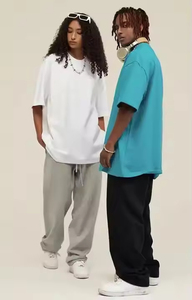 T-shirt à manches courtes en denim extensible surdimensionné unisexe pour femmes, streetwear, chemise tendance, vêtements hip-hop - Product Image 4