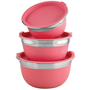 Prix de gros Premium Step Bol à couvercle couleur rouge - Product Image 1