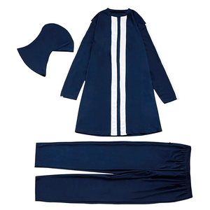 Maillot de bain musulman modeste pour femmes Maillot de bain à couverture complète Hijab islamique Maillot de bain Couleur unie - Product Image 5