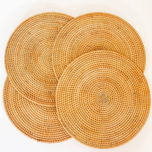 Handmade Woven Dining <b>Place</b> <b>Mats</b> Classic Style <b>Rattan</b> Centerpiece Decoration Viet Nam Made Dish Placemat Plate <b>Mat</b> for Dinner - Product Image 1