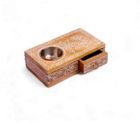 Nouveau brûleur d'encens Bakhoor en bois d'acacia et résine époxy 2027, design personnalisable, parfum d'ambiance pour la maison, style Ramadan Moyen-Orient Inde