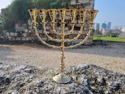 Handcrafted Brass Menorah Candle Holder Hanukkah Candle Stand Jewish <b>Lamp</b> Decorative Religious Home Decor - Product Image 6