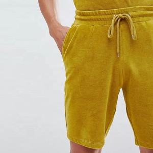 Wholesale Custom Plain Men Tracksuit Short Set Fashion Short Sleeve <b>Hoodie</b> <b>Velour</b> Tracksuit - Product Image 3