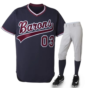 Wholesale Custom Logo <b>Cheap</b> Price 100% Polyester Quick Dry Breathable Baseball Uniforms Outdoor Hot Sale Made in Pakistan - Product Image 4