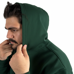 เสื้อฮู้ดดี้ผู้ชายผ้าหนานุ่มสบาย 100% ผ้าฝ้าย แบบสวมหัว มีซับในขนแกะ สำหรับฤดูหนาว ดีไซน์เรียบง่าย - Product Image 3