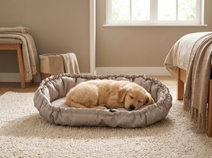 Lit pour animaux de compagnie transformable ovale moyen (textile) - Product Image 2