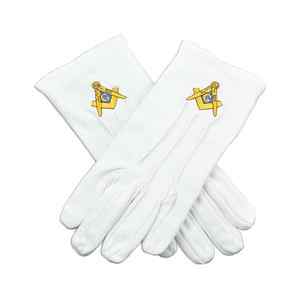 Nouveau Style 100% Coton Blanc Maçonnique Regalia Lodge Gants Sur Mesure Francs-Maçons Regalia Gants - Product Image 2