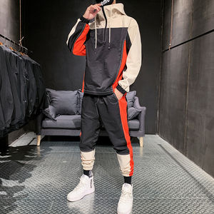 OEM Vente en gros 2025 Costume de jogging technique de haute qualité Logo personnalisé Ensemble de survêtement fitness de haute qualité Col à capuche solide pour hommes - Product Image 3