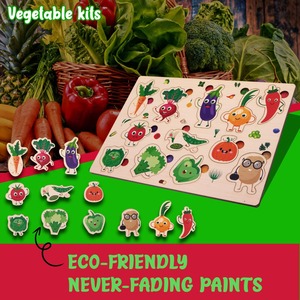 Rompecabezas 3D de Madera Personalizado, Juego de 51~100 Piezas, Vegetales, Rompecabezas Educativo para Adultos y Niños - Product Image 4