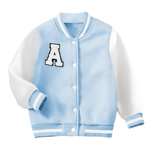 Vestes universitaires pour enfants Vestes de baseball personnalisées pour tout-petits Vestes décontractées d'hiver chaudes coupe-vent en laine Vestes bomber pour garçons et filles - Product Image 3