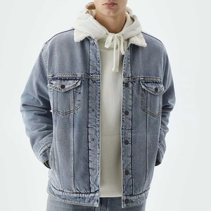Nouvelle veste en jean décontractée et formelle pour homme, hiver, boutonnée, couleur unie, écologique, respirante, coupe-vent, séchage rapide, logo personnalisé - Product Image 5