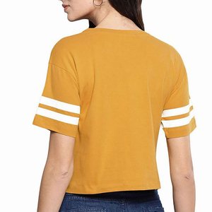 เสื้อยืดผู้หญิงยาวทรงสลิมฟิตแบบใหม่เสื้อยืดผู้หญิงผ้าคอตตอนยืดขอบโค้งเข้ารูปกล้ามเนื้อเข้ารูปพอดีตัว95% เข้ายิม - Product Image 4