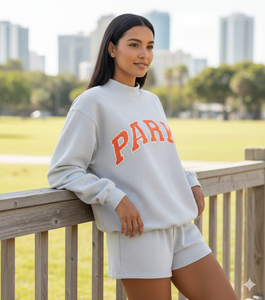 Sudadera Informal Personalizada de Forro Polar para Invierno, Sudadera Holgada con Cuello Alto para Mujer, Logotipo Frontal, Mezcla de Poliéster/Algodón - Product Image 1