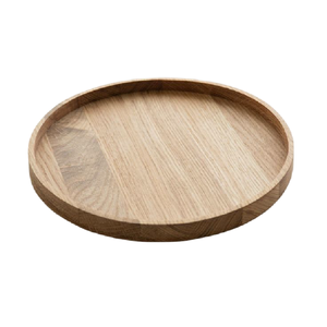 Plato redondo de madera y plato para servir aperitivos, frutos secos, bandeja de madera de acacia, bandeja segura para servir alimentos de Acacia natural de alta calidad - Product Image 1