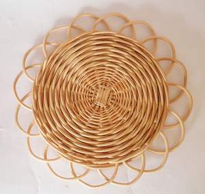 Décorations de table personnalisées de meilleur choix napperons ronds tissés en rotin de tailles variées tresse tressée en bambou pour Noël Vietnam - Product Image 2