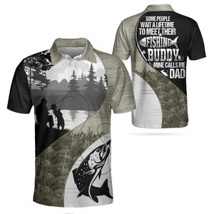 Nuevas Camisetas Polo de Manga Corta Unisex OEM, Totalmente Sublimadas, Protección Solar UPF 50, Ropa de Pesca, Poliéster y Spandex - Product Image 3