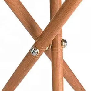 <b>Portable</b> Folding Hunting Stool Leather Tripod <b>Chair</b> 2025 New Arrival Hunting Wooden <b>Chair</b> With Leather <b>Seats</b> - Product Image 3