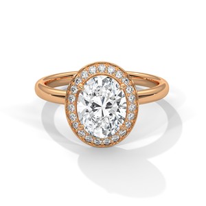 2.0ct Oval Cut Moissanite Halo <b>Solitaire</b> <b>Ring</b> 925 Sterling <b>Silver</b> Engagement Band - Product Image 1