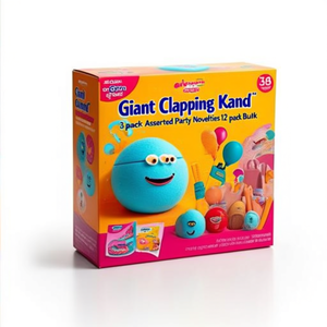 Paquete de 3 Palmas Gigantes de Plástico para Aplaudir, Surtido de Artículos de Fiesta, Paquete a Granel de 12 Unidades - Product Image 2