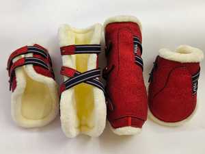 หัวข้อสังเคราะห์เอ็นขี่ม้ากระโดดบู๊ทส์แปรงรองเท้าเพชรเงาข้อเท้า/ชุดบู๊ทเอ็น - Product Image 4