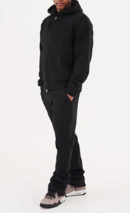 Vente en gros de survêtements personnalisés pour hommes, ensembles de jogging vierge OEM de haute qualité, top ventes, cuir lourd imprimé de logo personnalisé - Product Image 6