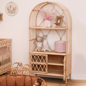 <b>Toys</b> storage cabinet children bedroom organizer rattan baby cupboards with <b>shelf</b> for kids from Vietnam - Product Image 4