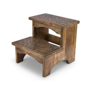 Taburete de Madera Resistente con Artesanía Hecha a Mano, Ideal para Alcanzar Armarios Altos, Closets, Despensas y Áreas del Hogar - Product Image 1