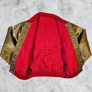 Personalizado al por mayor mejor precio 100% poliéster satén Varsity bombardero béisbol chaqueta de invierno chaqueta de color personalizado - Product Image 3