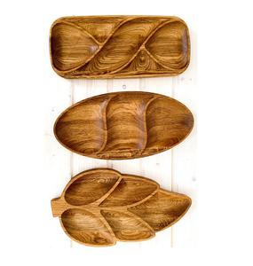 Artisanat indien de plateau de service en bois massif de qualité supérieure pour la nourriture ou les boissons Prix de gros en Inde Écologique - Product Image 4