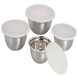 Bol de mélange en acier inoxydable de ml avec couvercle en plastique, boîte à conteneurs en acier inoxydable avec couvercle plastique étanche - Product Image 1