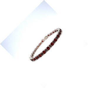 Garnet Adjustable <b>Bracelets</b> for Women <b>925</b> <b>Sterling</b> <b>Silver</b> Tennis <b>Bracelet</b> Charm <b>925</b> <b>Silver</b> Minimalist Design - Product Image 2