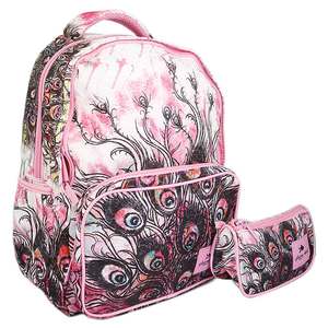 กระเป๋านักเรียน 2291 - ขนนกยูงสีชมพู - Product Image 1