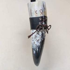 Corne de bière de style ange Viking de haute qualité écologique avec support en cuir poli par HF CRAFTS India à vendre à l'exportation - Product Image 5