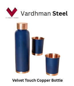 Énorme demande vente 303 GM velours toucher cuivre 1L sans BPA étanche unisexe bouteille compagnon parfait - Product Image 5