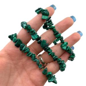 Vente en gros de bracelets en cristal de malachite naturelle, pierre semi-précieuse de guérison, malachite, gravillons, souvenirs - Product Image 3