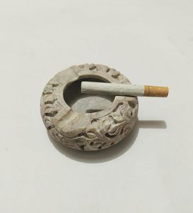 Fabricant de cendrier en marbre fabriqué à la main pour cigarettes Cendrier en marbre blanc élégant pour fumer Bar de bureau à domicile - Product Image 1