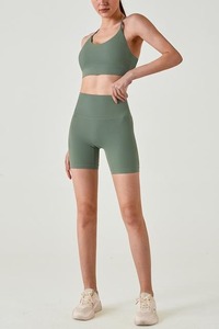 Moda sin costuras mujer verano Butt Lift Shorts logotipo personalizado nuevo Scrunch Butt entrenamiento gimnasio Yoga pantalones cortos para mujeres - Product Image 2